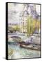 The Louvre On Port Royal-Childe Hassam-Framed Stretched Canvas