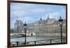 The Louvre Palace And Seine River-Cora Niele-Framed Giclee Print