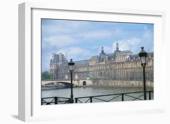 The Louvre Palace And Seine River-Cora Niele-Framed Giclee Print