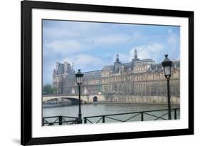 The Louvre Palace And Seine River-Cora Niele-Framed Giclee Print