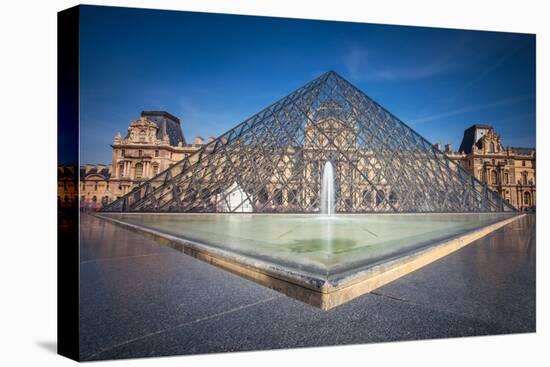 The Louvre Pyramid-gornostaj-Stretched Canvas