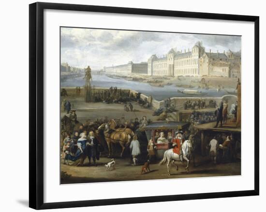 The Louvre Seen from the Pont-Neuf, 1666, Detail-Hendrik Goltzius-Framed Giclee Print