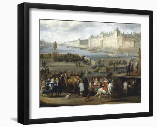 The Louvre Seen from the Pont-Neuf, 1666, Detail-Hendrik Goltzius-Framed Giclee Print