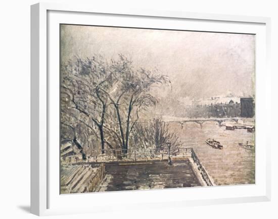 The Louvre under Snow, 1902-Camille Pissarro-Framed Giclee Print