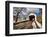 The Loux Covered Bridge in Winter, Pennsylvania-George Oze-Framed Photographic Print