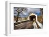 The Loux Covered Bridge in Winter, Pennsylvania-George Oze-Framed Photographic Print