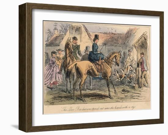 The Love Box Door Was Opened, Out Came the Hounds with a Cry, 1865-Robert Smith Surtees-Framed Giclee Print