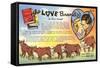 The Love Brand, Ad for Western Pulp Fiction-null-Framed Stretched Canvas