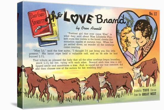 The Love Brand, Ad for Western Pulp Fiction-null-Stretched Canvas