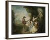 The Love Lesson, 1716-1717-Jean Antoine Watteau-Framed Giclee Print