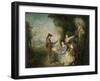 The Love Lesson, 1716-1717-Jean Antoine Watteau-Framed Premium Giclee Print