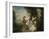 The Love Lesson, 1716-1717-Jean Antoine Watteau-Framed Premium Giclee Print