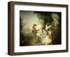 The Love Lesson-Jean Antoine Watteau-Framed Giclee Print