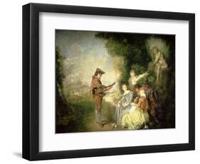 The Love Lesson-Jean Antoine Watteau-Framed Giclee Print