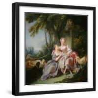The Love Letter, 1750 (Oil on Canvas)-Francois Boucher-Framed Giclee Print