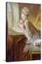 The Love Letter-Jean-Honoré Fragonard-Stretched Canvas