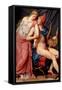 The Love of Helen and Paris-Jacques-Louis David-Framed Stretched Canvas