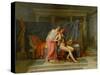 The Love of Paris and Helen-Jacques-Louis David-Stretched Canvas