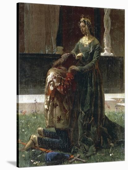 The Love of the Poet, Sordello and Cunizza, 1864-Federico Faruffini-Stretched Canvas