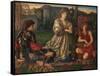 The Love song, 1868-77-Edward Burne-Jones-Framed Stretched Canvas