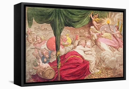 The Lover's Dream, 24th January 1795-James Gillray-Framed Stretched Canvas