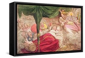 The Lover's Dream, 24th January 1795-James Gillray-Framed Stretched Canvas
