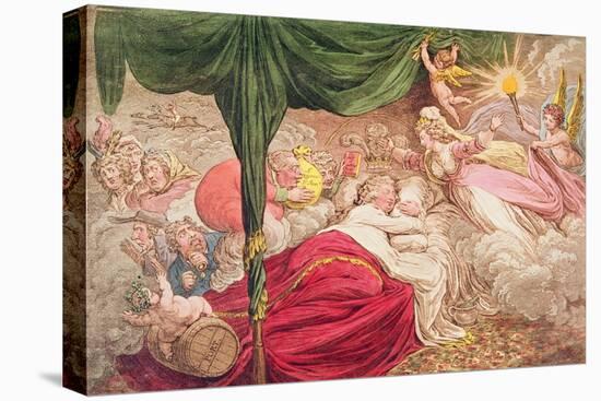 The Lover's Dream, 24th January 1795-James Gillray-Stretched Canvas