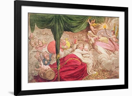 The Lover's Dream, 24th January 1795-James Gillray-Framed Giclee Print