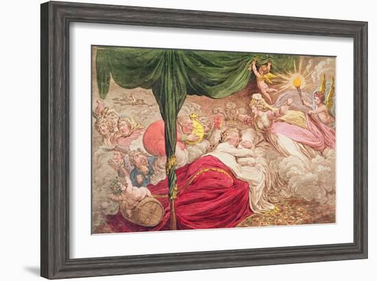 The Lover's Dream, 24th January 1795-James Gillray-Framed Giclee Print