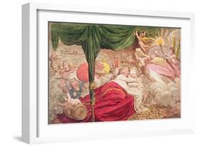 The Lover's Dream, 24th January 1795-James Gillray-Framed Giclee Print