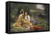 The Lover's Picnic-Auguste Hadamard-Framed Stretched Canvas