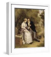 The Lover's Seat: Shelley and Mary Godwin-William Powell Frith-Framed Premium Giclee Print