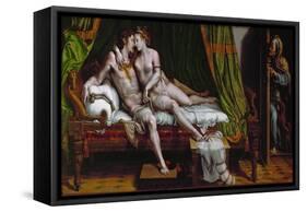 The Lovers. (1524-1526)-Giulio Romano-Framed Stretched Canvas
