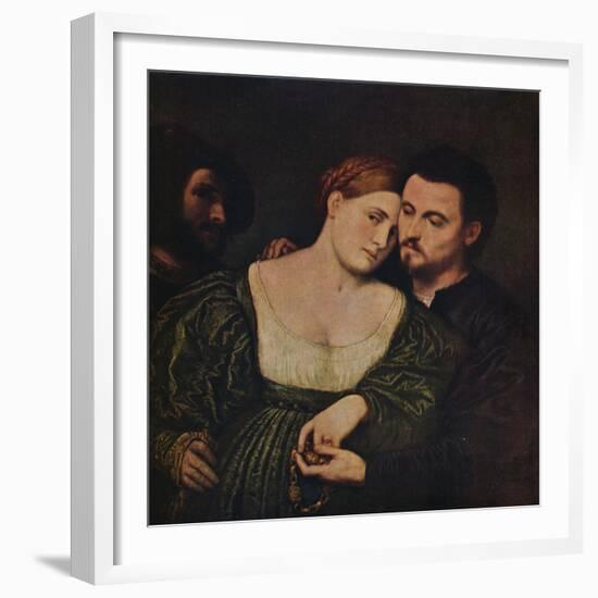 'The Lovers', 1525-1530 (c1940)-Paris Bordone-Framed Giclee Print