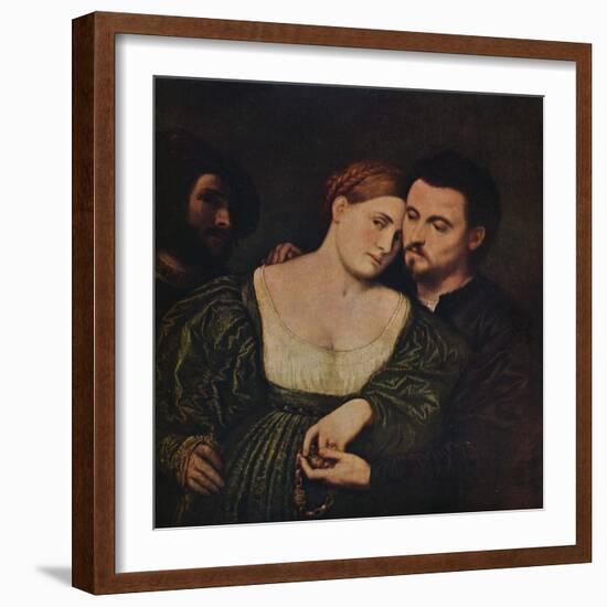 'The Lovers', 1525-1530 (c1940)-Paris Bordone-Framed Giclee Print