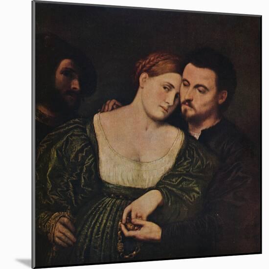 'The Lovers', 1525-1530 (c1940)-Paris Bordone-Mounted Giclee Print