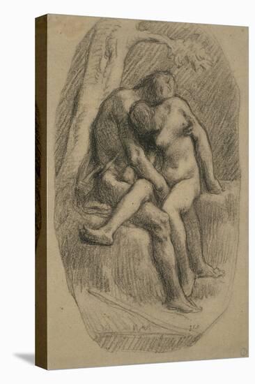 The Lovers, 1846-50-Jean-Francois Millet-Stretched Canvas