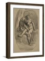 The Lovers, 1846-50-Jean-Francois Millet-Framed Giclee Print