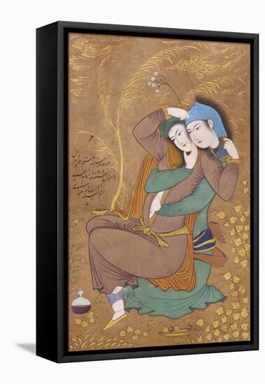 The Lovers, c.1630-Riza-i Abbasi-Framed Stretched Canvas