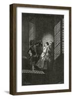 The Lovers Ethel and Ordener are Caught by Lieutenant D’Alpheld - Illustrat-Georges Marie Rochegrosse-Framed Giclee Print