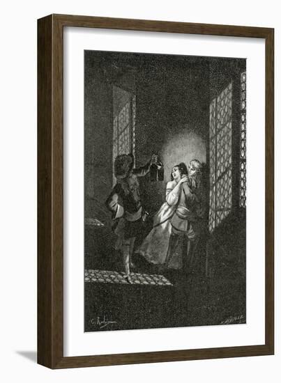 The Lovers Ethel and Ordener are Caught by Lieutenant D’Alpheld - Illustrat-Georges Marie Rochegrosse-Framed Giclee Print