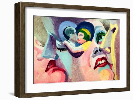 The Lovers of Paris: The Kiss, 1929-Robert Delaunay-Framed Giclee Print