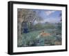 The Lovers on the River Bank, C.1910-20 (Pastel & W/C on Paperboard)-Ker Xavier Roussel-Framed Giclee Print