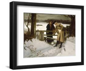 The Lovers Vow' (Scene c.1800)-William Holyoake-Framed Giclee Print