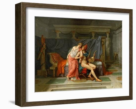 The Loves of Helen and Paris-Jacques Louis David-Framed Giclee Print