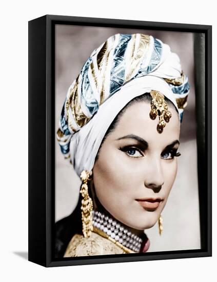 THE LOVES OF OMAR KHAYYAM, (aka OMAR KHAYYAM), Debra Paget, 1957-null-Framed Stretched Canvas