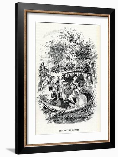 The Loving Couple Being Chaperoned-George Cruikshank-Framed Art Print