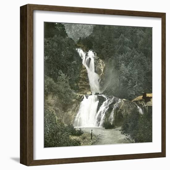 The Lower Falls of the Reichenbach (Switzerland), Circa 1865-Leon, Levy et Fils-Framed Photographic Print