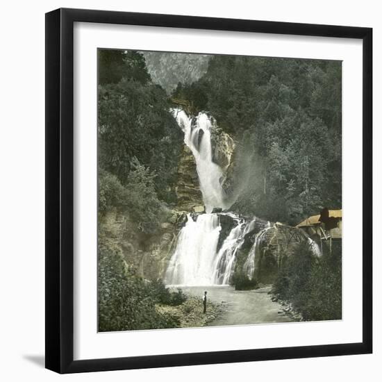 The Lower Falls of the Reichenbach (Switzerland), Circa 1865-Leon, Levy et Fils-Framed Photographic Print