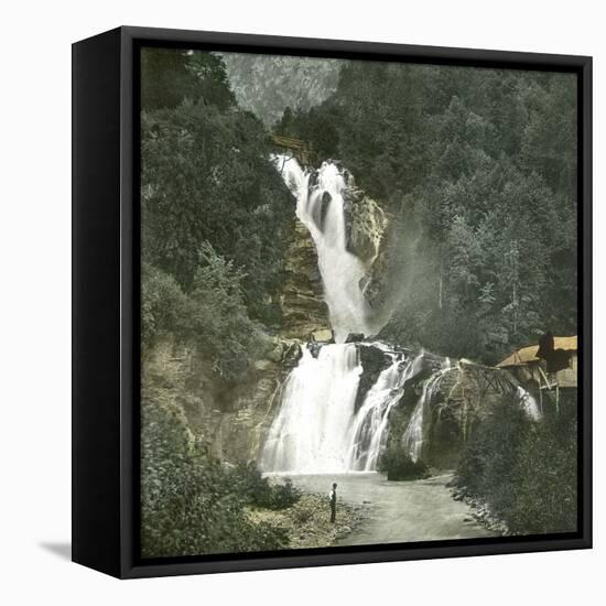 The Lower Falls of the Reichenbach (Switzerland), Circa 1865-Leon, Levy et Fils-Framed Stretched Canvas